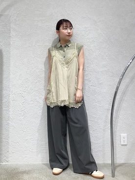 「レースキャミソール」｜はやたさん（レディース・158cm）の春コーディネート