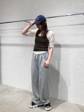 「KBF（ケイビーエフ）のアイテム（キャップ）」を使った、はやたさん（レディース・158cm）の夏コーディネート