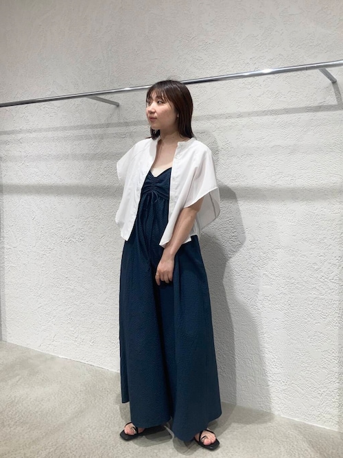 ドロストチェックキャミワンピース