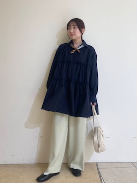 「アイテム（バンダナ/スカーフ）」を使った、はやたさん（レディース・158cm）の冬コーディネート