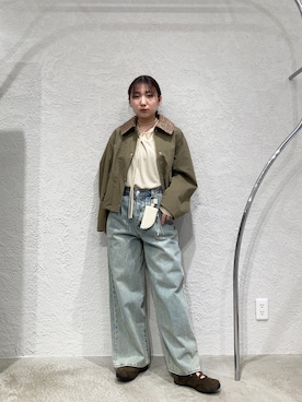 「KBF（ケイビーエフ）のアイテム（パンツ）」を使った、はやたさん（レディース・158cm）の春コーディネート