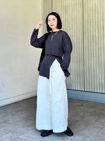 未使用☆ENFOLD エンフォルド☆ミラノリブ ラウンドクロップドプルオーバー ENFOLD（エンフォルド）の「ミラノリブバックオープンプル