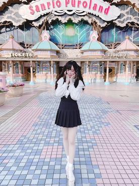 「American Apparel（アメリカンアパレル）のアイテム（スカート）」を使った、えび定食さん（レディース・160cm）の夏コーディネート