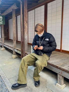 「THE NORTH FACE（ザノースフェイス）のザ・ノース・フェイス メンズダウンジャケット / ヌプシジャケット（ダウンジャケット/コート）」を使った、N(エヌ）さん（メンズ・175cm）の冬コーディネート