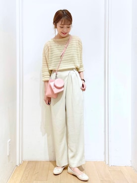 「LOWRYS FARM（ローリーズファーム）のカンドウフィットバレエ　260832（バレエシューズ）」を使った、𝘵 𝘰 𝘺 𝘰 .さん（レディース・160cm）の秋コーディネート