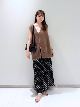 「アイテム（ベスト）」を使った、𝘵 𝘰 𝘺 𝘰 .さん（レディース・160cm・30代）の夏コーディネート