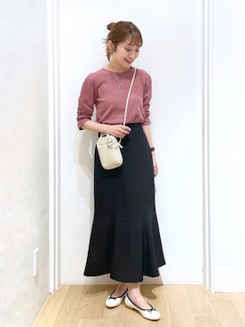 「LOWRYS FARM（ローリーズファーム）のカンドウフィットバレエ　260832（バレエシューズ）」を使った、𝘵 𝘰 𝘺 𝘰 .さん（レディース・160cm）の夏コーディネート