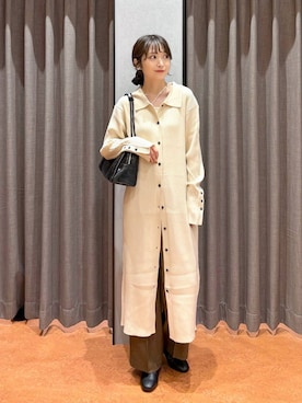 「アイテム（チョーカー）」を使った、𝘵 𝘰 𝘺 𝘰 .さん（レディース・160cm）の秋コーディネート