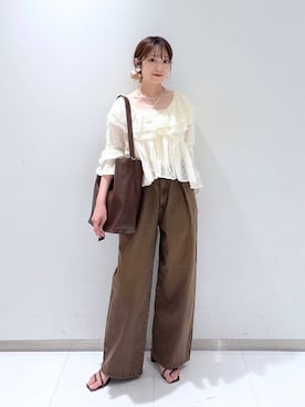 「アイテム（チョーカー）」を使った、𝘵 𝘰 𝘺 𝘰 .さん（レディース・160cm・30代）の夏コーディネート