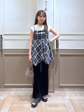 「キャミソール」｜𝘵 𝘰 𝘺 𝘰 .さん（レディース・160cm・30代）の夏コーディネート