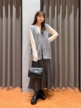 「アイテム（ブーツ）」を使った、𝘵 𝘰 𝘺 𝘰 .さん（レディース・160cm・30代）の秋コーディネート