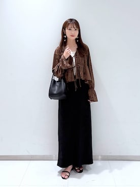「アイテム（チョーカー）」を使った、𝘵 𝘰 𝘺 𝘰 .さん（レディース・160cm）の夏コーディネート
