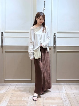 「アイテム（イヤリング）」を使った、𝘵 𝘰 𝘺 𝘰 .さん（レディース・160cm）の夏コーディネート