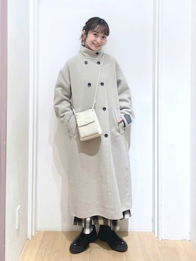 「ローリーズファーム(LOWRYS FARM)」｜「アイテム（ジャケット/アウター）」を使った、𝘵 𝘰 𝘺 𝘰 .さん（レディース・160cm）の冬コーディネート