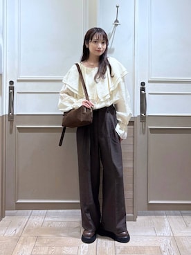 「アイテム（チョーカー）」を使った、𝘵 𝘰 𝘺 𝘰 .さん（レディース・160cm・30代）の秋コーディネート