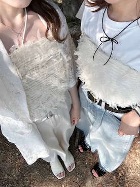 「アイテム（アクセサリー）」を使った、𝘵 𝘰 𝘺 𝘰 .さん（レディース・160cm・30代）の夏コーディネート
