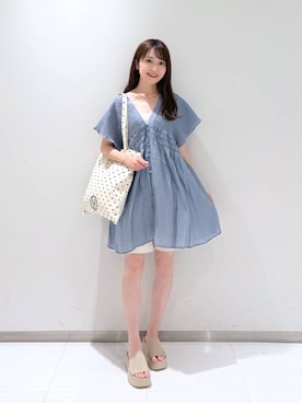 「アイテム（シャツ/ブラウス）」を使った、𝘵 𝘰 𝘺 𝘰 .さん（レディース・160cm・30代）の夏コーディネート