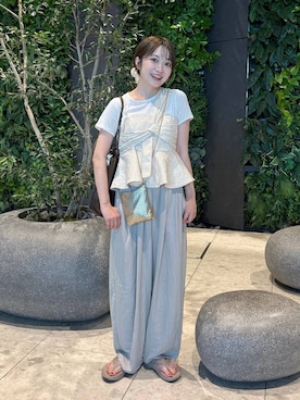 「ワントーン」｜𝘵 𝘰 𝘺 𝘰 .さん（レディース・160cm）の夏コーディネート
