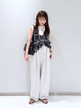 「アイテム（チョーカー）」を使った、𝘵 𝘰 𝘺 𝘰 .さん（レディース・160cm・30代）の夏コーディネート