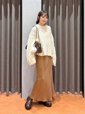 「アイテム（キーホルダー）」を使った、𝘵 𝘰 𝘺 𝘰 .さん（レディース・160cm）の秋コーディネート