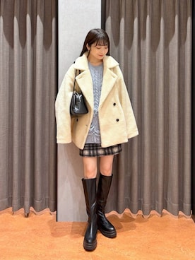 「アイテム（イヤリング）」を使った、𝘵 𝘰 𝘺 𝘰 .さん（レディース・160cm・30代）の秋コーディネート