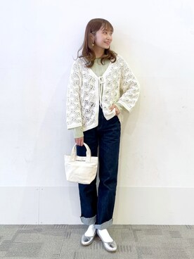 「LOWRYS FARM（ローリーズファーム）のカンドウフィットバレエ　260832（バレエシューズ）」を使った、𝘵 𝘰 𝘺 𝘰 .さん（レディース・160cm）の春コーディネート