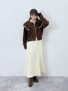 「アイテム（チョーカー）」を使った、𝘵 𝘰 𝘺 𝘰 .さん（レディース・160cm・30代）の秋コーディネート