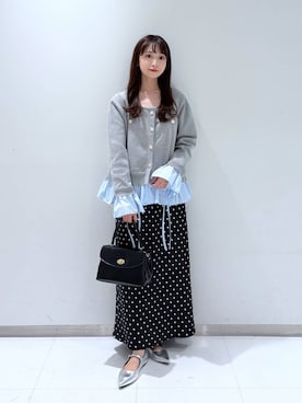 「アイテム（チョーカー）」を使った、𝘵 𝘰 𝘺 𝘰 .さん（レディース・160cm・30代）の秋コーディネート