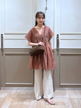 「アイテム（チョーカー）」を使った、𝘵 𝘰 𝘺 𝘰 .さん（レディース・160cm・30代）の夏コーディネート