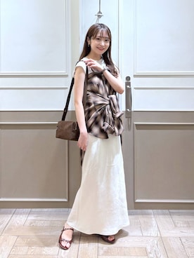 「アイテム（チョーカー）」を使った、𝘵 𝘰 𝘺 𝘰 .さん（レディース・160cm）の夏コーディネート