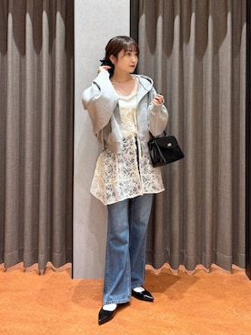 「アイテム（シュシュ）」を使った、𝘵 𝘰 𝘺 𝘰 .さん（レディース・160cm）の秋コーディネート