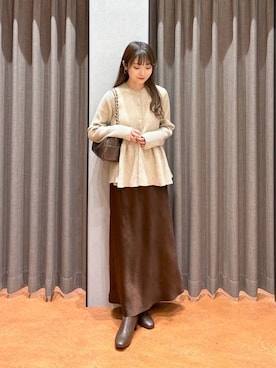 「アイテム（アクセサリー）」を使った、𝘵 𝘰 𝘺 𝘰 .さん（レディース・160cm・30代）の秋コーディネート