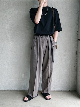 「RAINMAKER（レインメーカー）のアイテム」を使った、山本瞳夏沙さん（メンズ・165cm）の夏コーディネート
