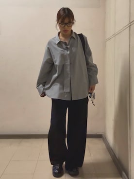 「アイテム（スウェットパンツ）」を使った、Ｓさん（レディース・164cm）の秋コーディネート