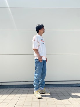 「トラックデニム」｜MORIさん（メンズ・180cm）の春コーディネート