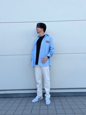 「トラックデニム」｜MORIさん（メンズ・180cm）の春コーディネート