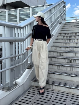 「高身長女子コーデ」｜shionさん（レディース・168cm）の夏コーディネート