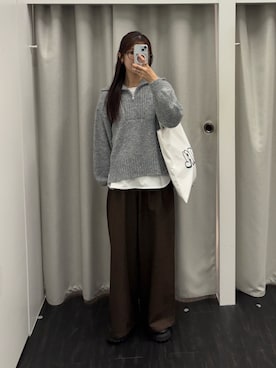 「高身長女子」｜shionさん（レディース・168cm）の冬コーディネート