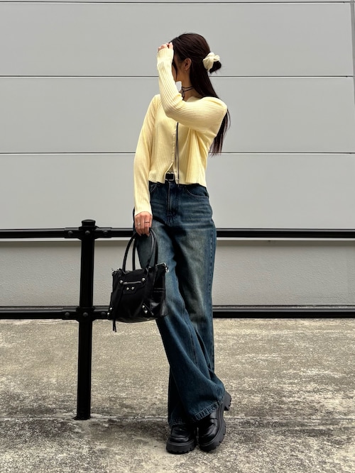 シアーリブカーディガン