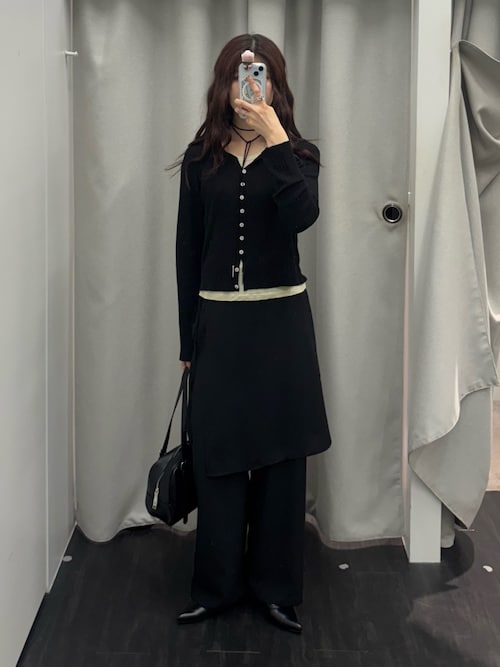 シアーリブカーディガン