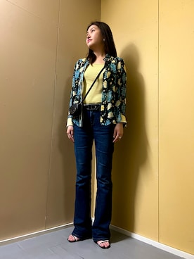 「DIESEL」｜「アイテム（サンダル）」を使った、SAYAKAさん（レディース・166cm）の春コーディネート