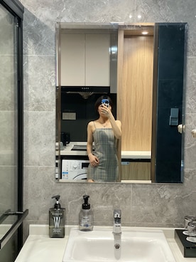 「PULL&BEAR（プルアンドベア）のアイテム（ワンピース/ドレス）」を使った、ʚིϊɞྀ さん（レディース・157cm）の夏コーディネート