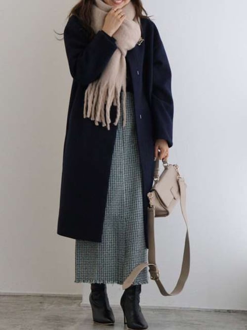 メルトンノーカラーコート（ノーカラーコート）｜Pierrot（ピエロ）の