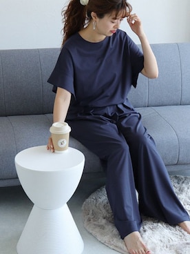 「Pierrot（ピエロ）のアイテム（その他パンツ）」を使った、Pierrotスタッフ★大人に似合う高コスパ服をお届けさん（レディース・157cm）の夏コーディネート