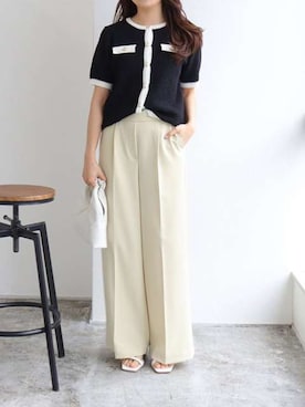 「Pierrot（ピエロ）のアイテム（その他パンツ）」を使った、Pierrotスタッフ★大人に似合う高コスパ服をお届けさん（レディース・157cm）の夏コーディネート
