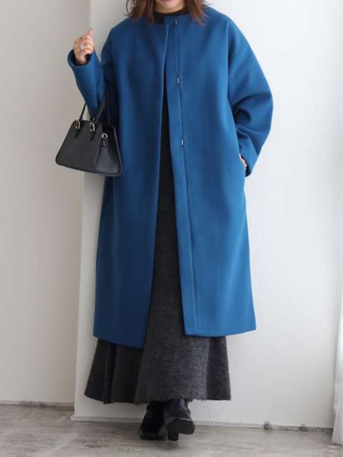 メルトンノーカラーコート（ノーカラーコート）｜Pierrot（ピエロ）の