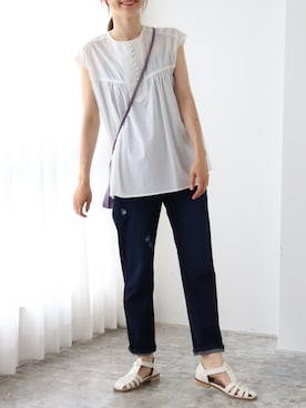 Pierrotスタッフ★大人に似合う高コスパ服をお届けさん（レディース・163cm）の夏コーディネート