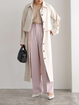 「ファッションを楽しもう」｜「アイテム（トレンチコート）」を使った、Pierrotスタッフ★大人に似合う高コスパ服をお届けさん（レディース・165cm）の春コーディネート