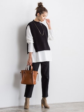 Pierrotスタッフ★大人に似合う高コスパ服をお届けさん(レディース・165cm)の秋コーディネート