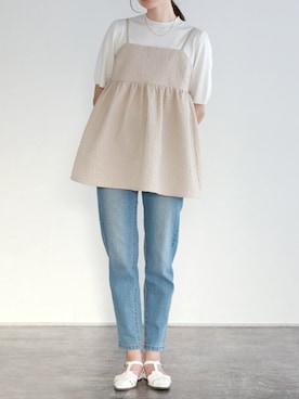 「トレンドファッション」｜「アイテム（その他トップス）」を使った、Pierrotスタッフ★大人に似合う高コスパ服をお届けさん（レディース・165cm）の夏コーディネート